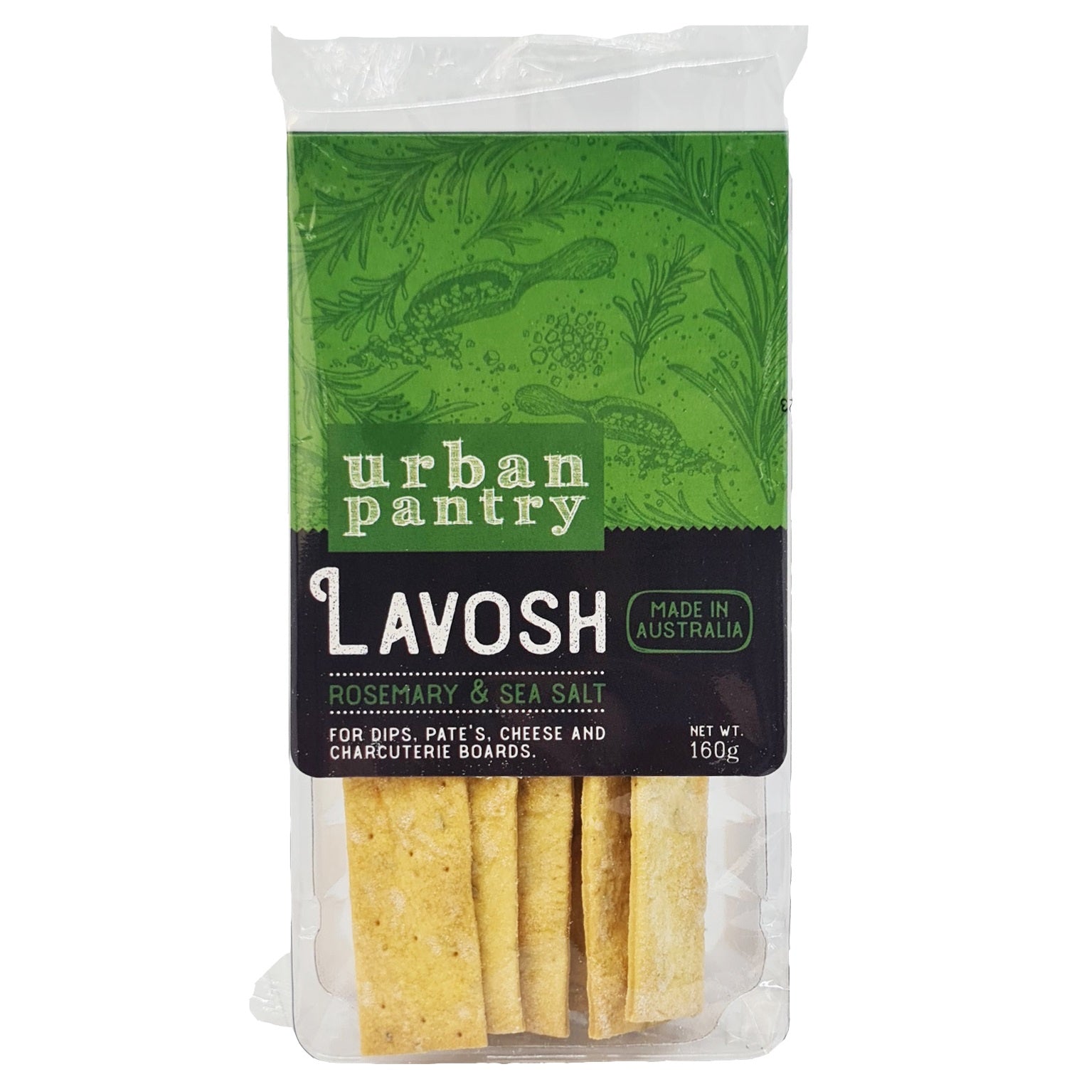 Urban Pantry Lavosh Rosemary & Sea Salt 160g