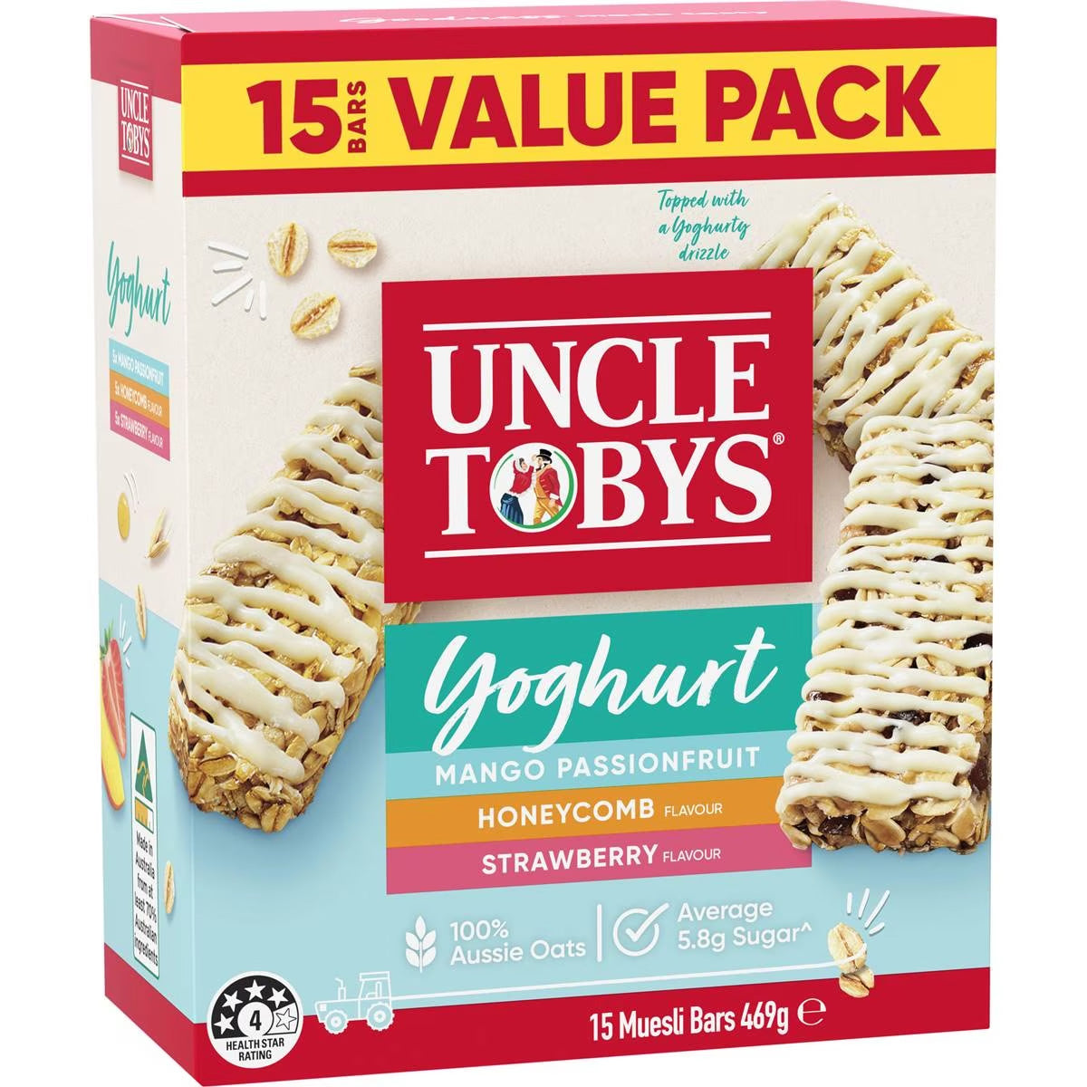 Uncle Tobys Muesli Bar Yoghurt Varieties 15pk