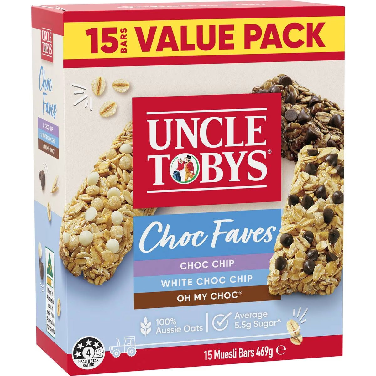 Uncle Tobys Muesli Bars Choc Faves 15pk