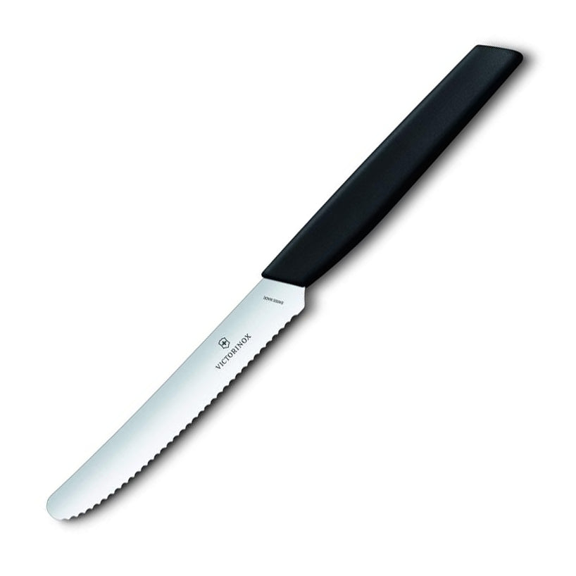 Victorinox Steak Knife, Angled Handle, 11cm, Black