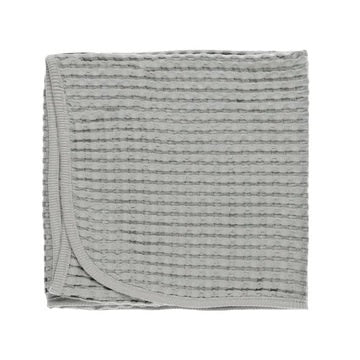 Waffle Baby Blanket Dusty Blue