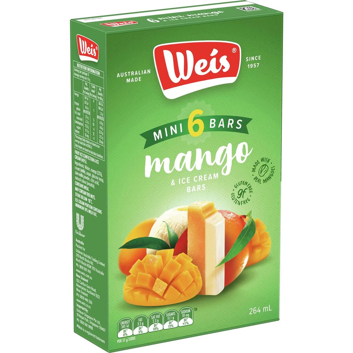 Weis Mini Mango & Ice Cream Bars 6pk