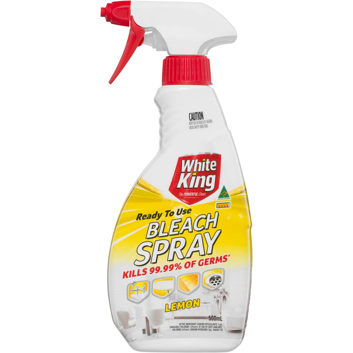 White King Bleach Spray Lemon 500ml