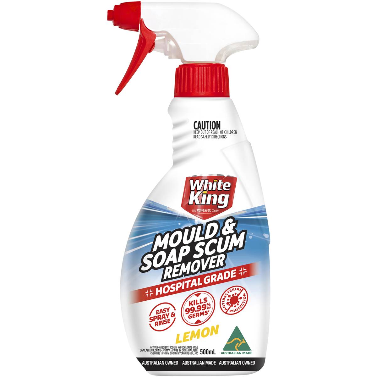 White King Mould & Scum Remover Lemon 500ml