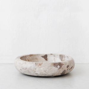 Xena Marble Bowl 26x6cm Taupe