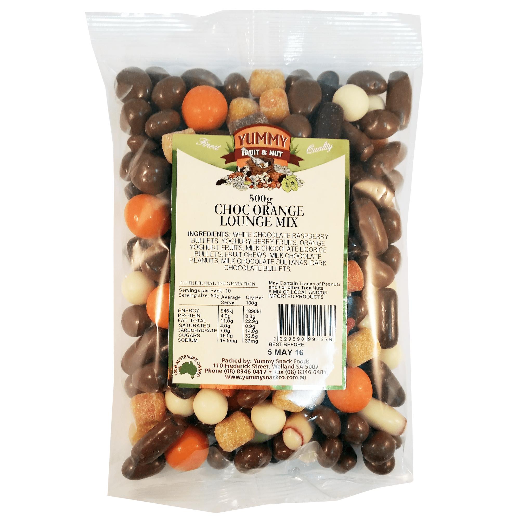 Yummy Snack Co Choc Orange Lounge Mix 500g