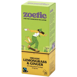 Zoetic Tea Bags Lemongrass & Ginger 25pk