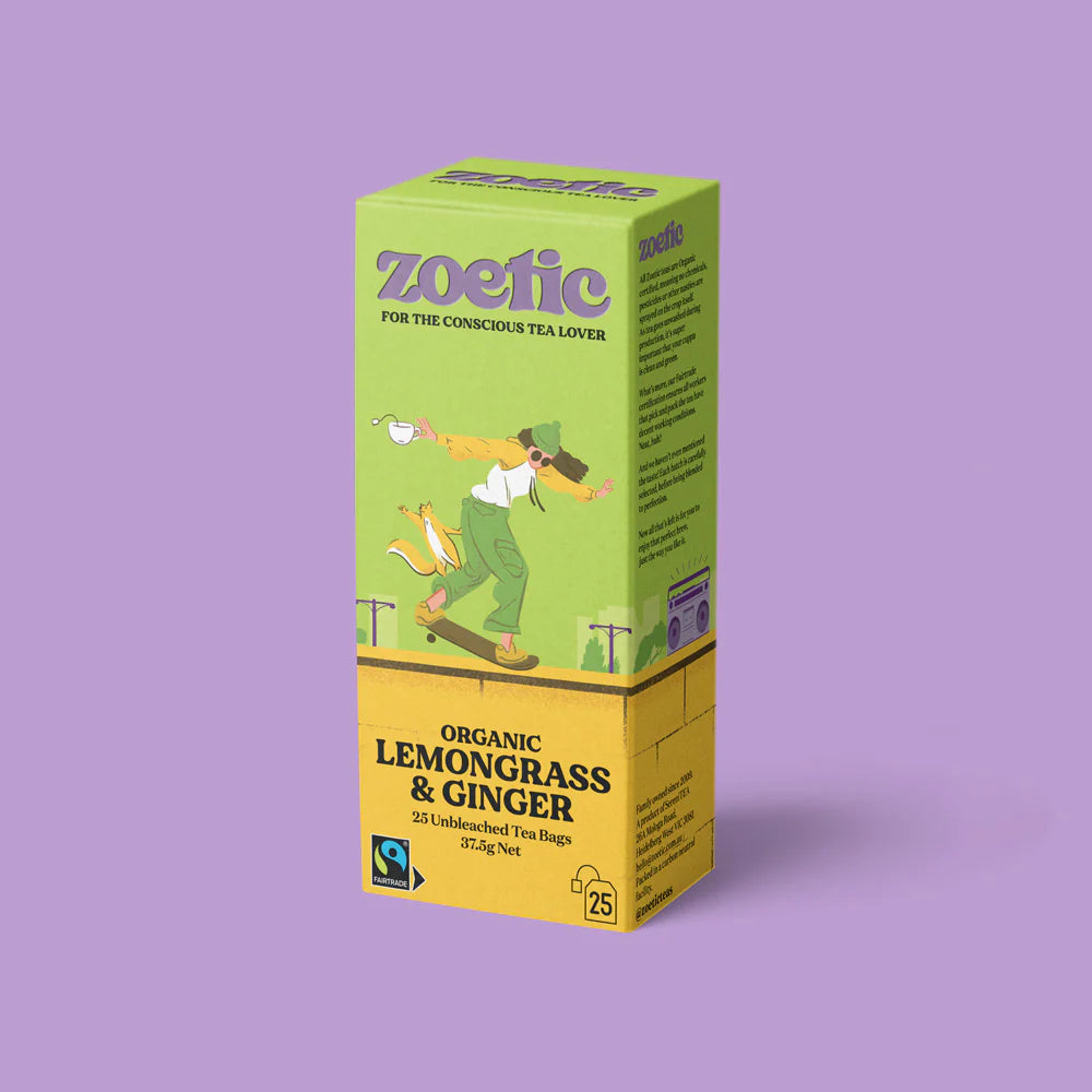 Zoetic Tea Bags Lemongrass & Ginger 25pk