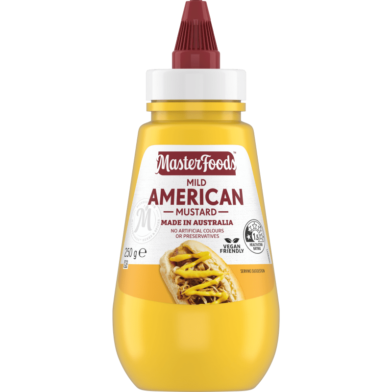 Masterfoods Mild American Mustard Squeeze Bottle 250g