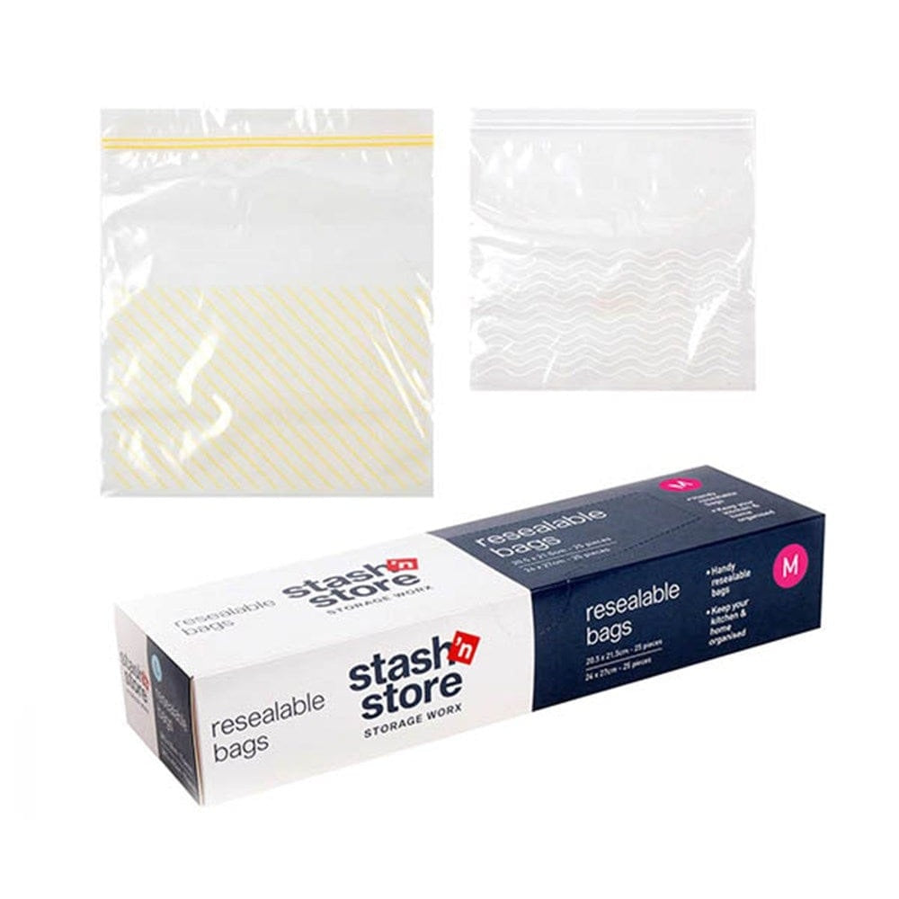 Stash n Store Resealable Bags 50pc Medium