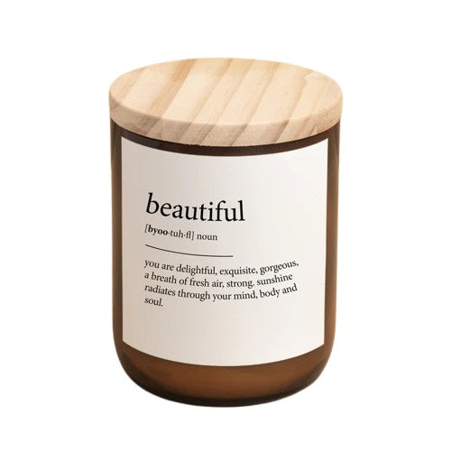 Dictionary Candle - Beautiful