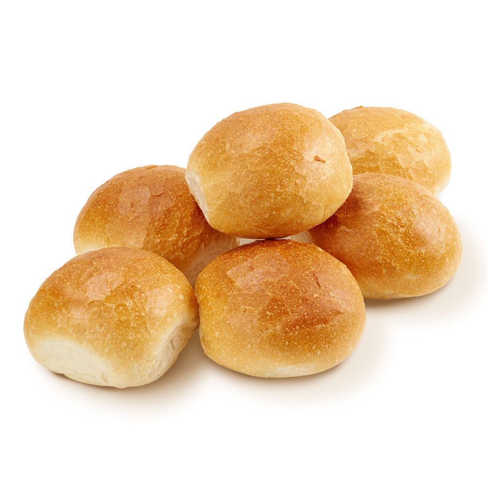 Bakers Delight White Round Roll 6pk