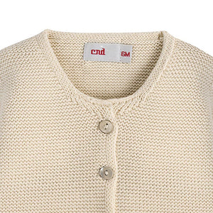 Moss Stitch Cardigan - Linen