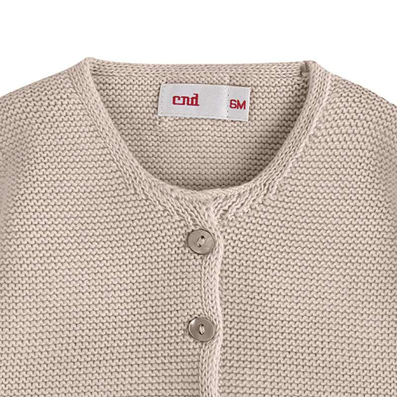 Moss Stitch Cardigan - Stone