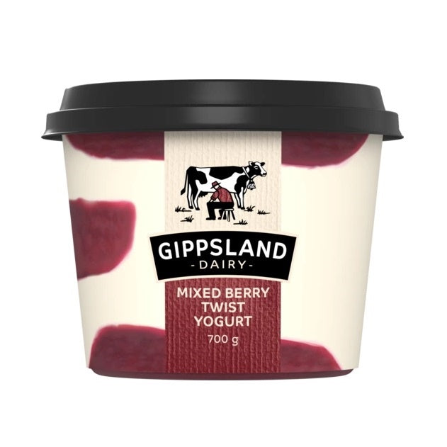 Gippsland Dairy Mixed Berry Twist Yoghurt 700g