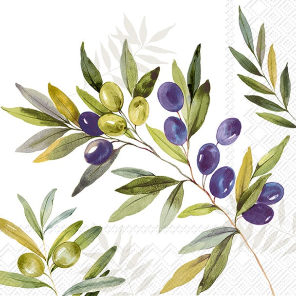 IHR Cocktail Napkins - Olive Branches