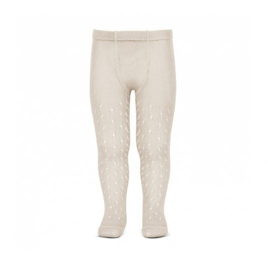 Condor Perle Openwork Tights / Linen