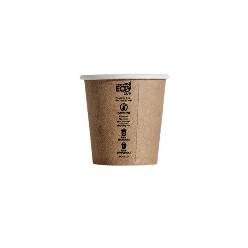 Eco Cup 4oz Single Wall Black 50/Sleeve