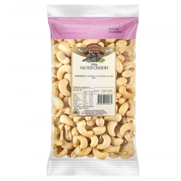 Yummy Snack Co Salted Cashews 500g