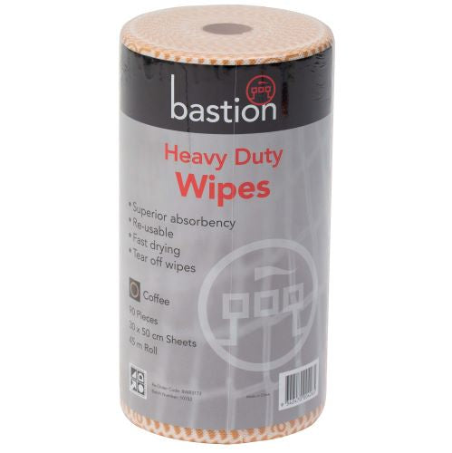 Bastion Heavy Duty Wipes 45m roll, coffee