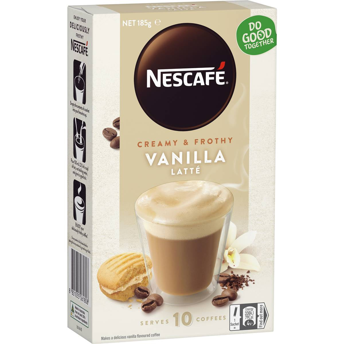 Nescafe Vanilla Latte Sachets 10pk