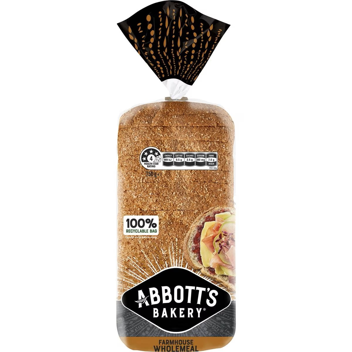 Abbotts Bakery Bread Farmhouse Wholemeal 750g