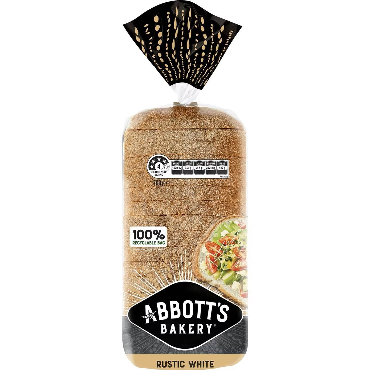 Abbotts Bakery Rustic White 700g