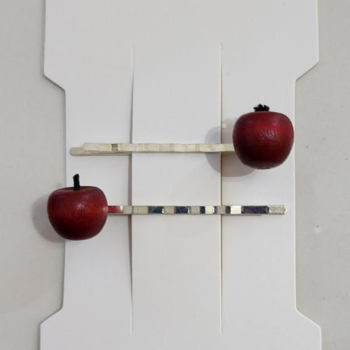 Minimalist Pearl Hair Slides - Apple