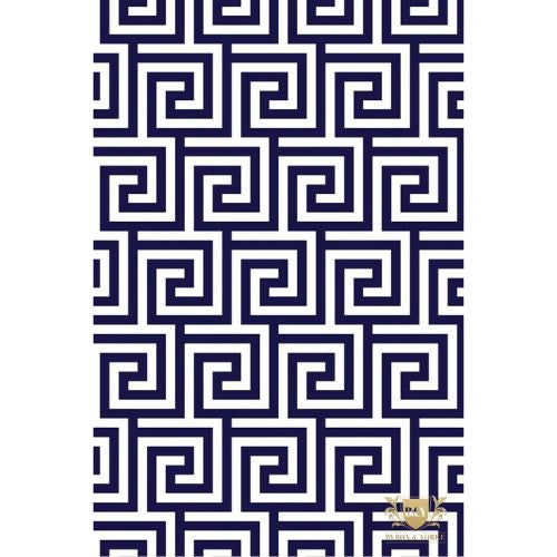 Byron & Yorke Microfibre Tea Towel Grecian Key - Navy