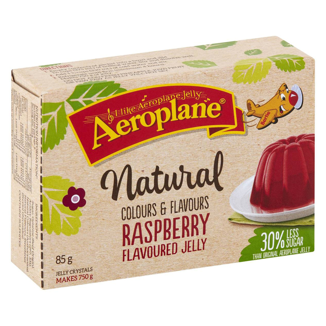 Aeroplane Natural Raspberry Flavoured Jelly 85g