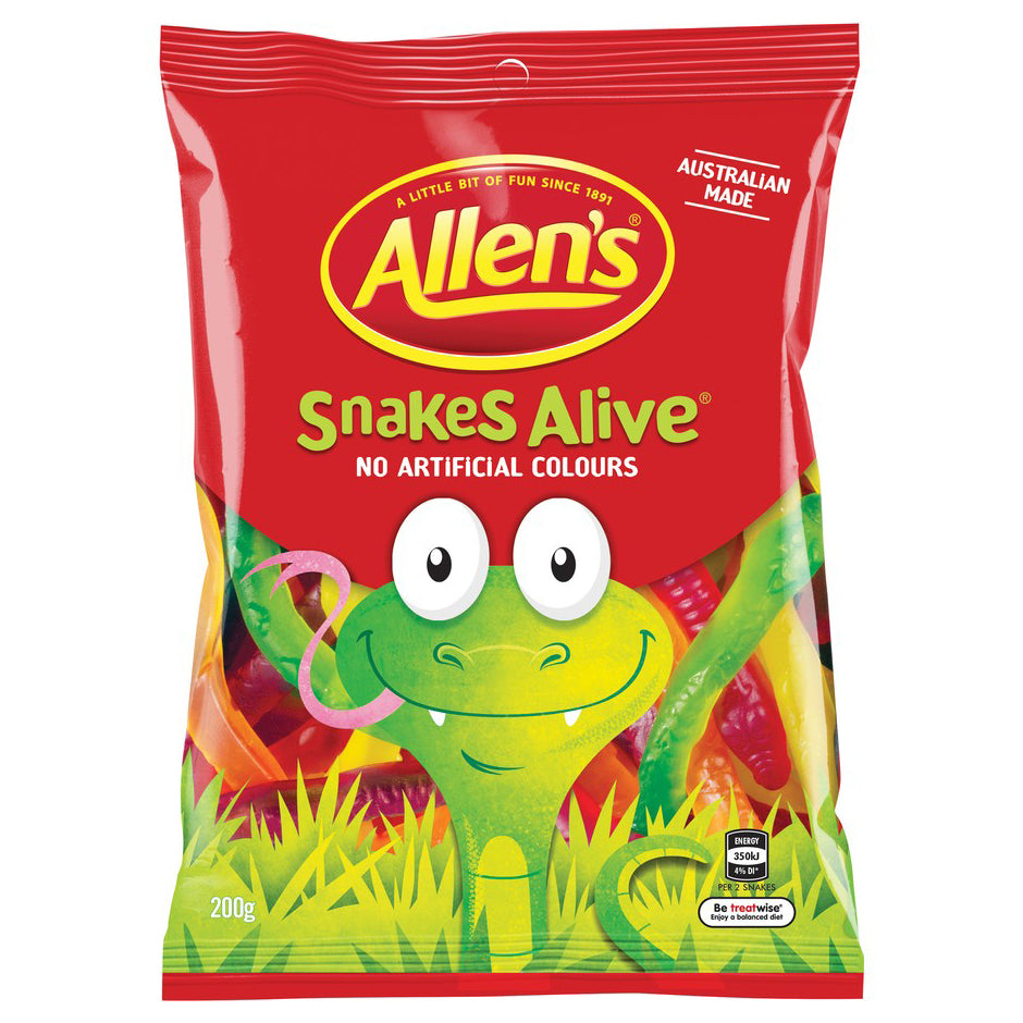 Allen's Share Bag Snakes Alive 200g