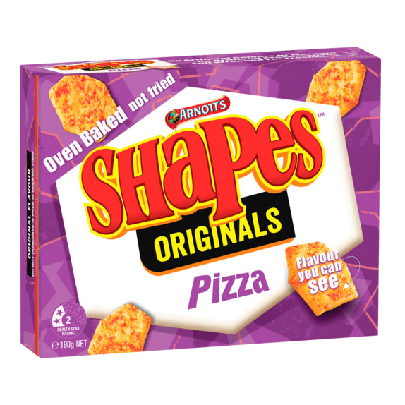 Arnott's Shapes Snacks Original Pizza 190g