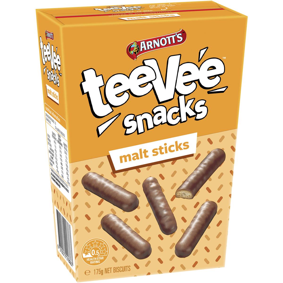 Arnott's Tee Vee Snacks Malt Sticks 175g