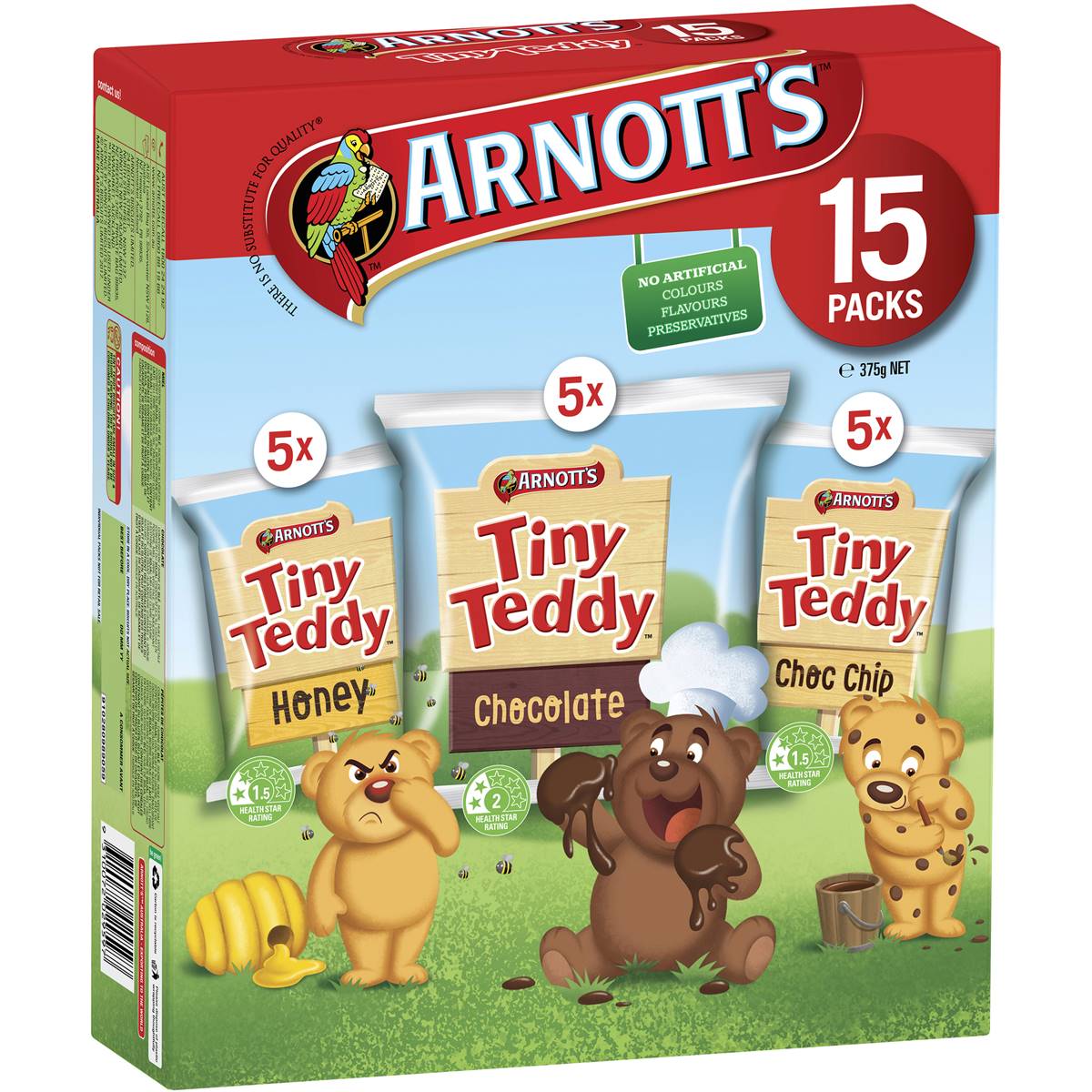 Arnott's Tiny Teddy Variety 15pk