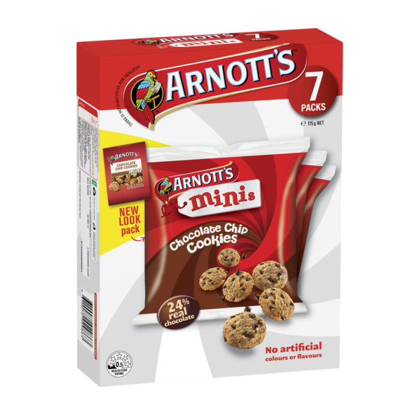 Arnott's Minis Chocolate Chip Cookies 7pkt