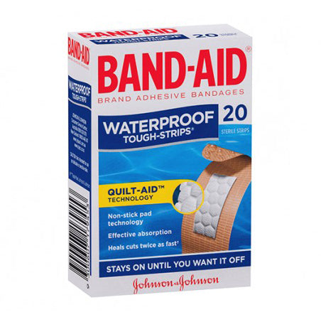 Band-Aid Tough Strips Waterproof Regular 20pk