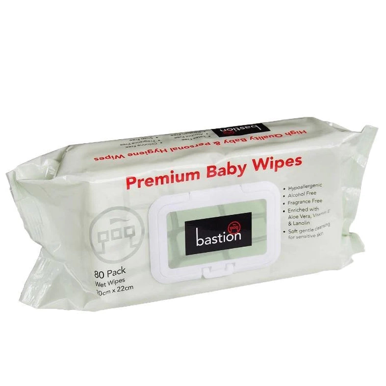 Bastion Premium Baby Wipes 80pk