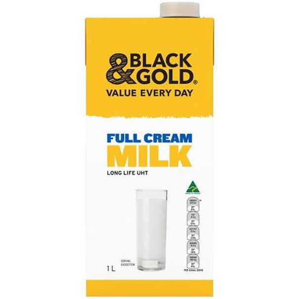 Black & Gold Long Life Milk Full Cream UHT 1l