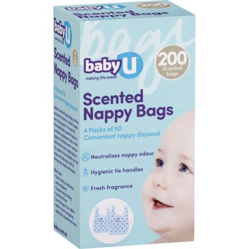 Baby U Scented Nappy Sack Bags 200pk