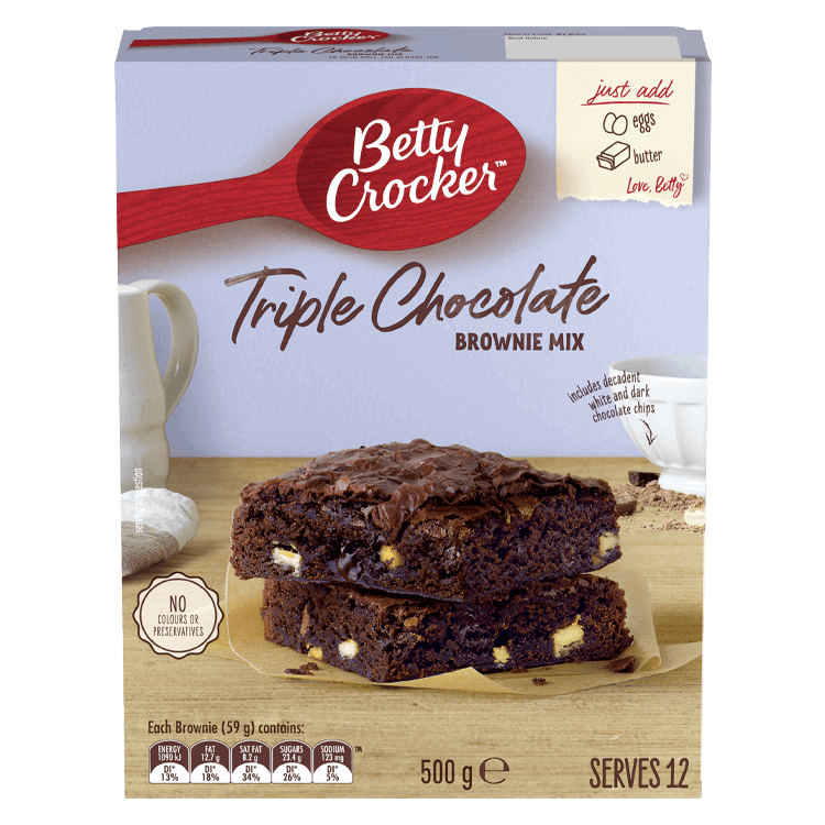 Betty Crocker Triple Chocolate Fudge Brownie Mix 500g