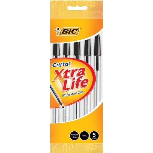 Bic Cristal Black Pen 5pk