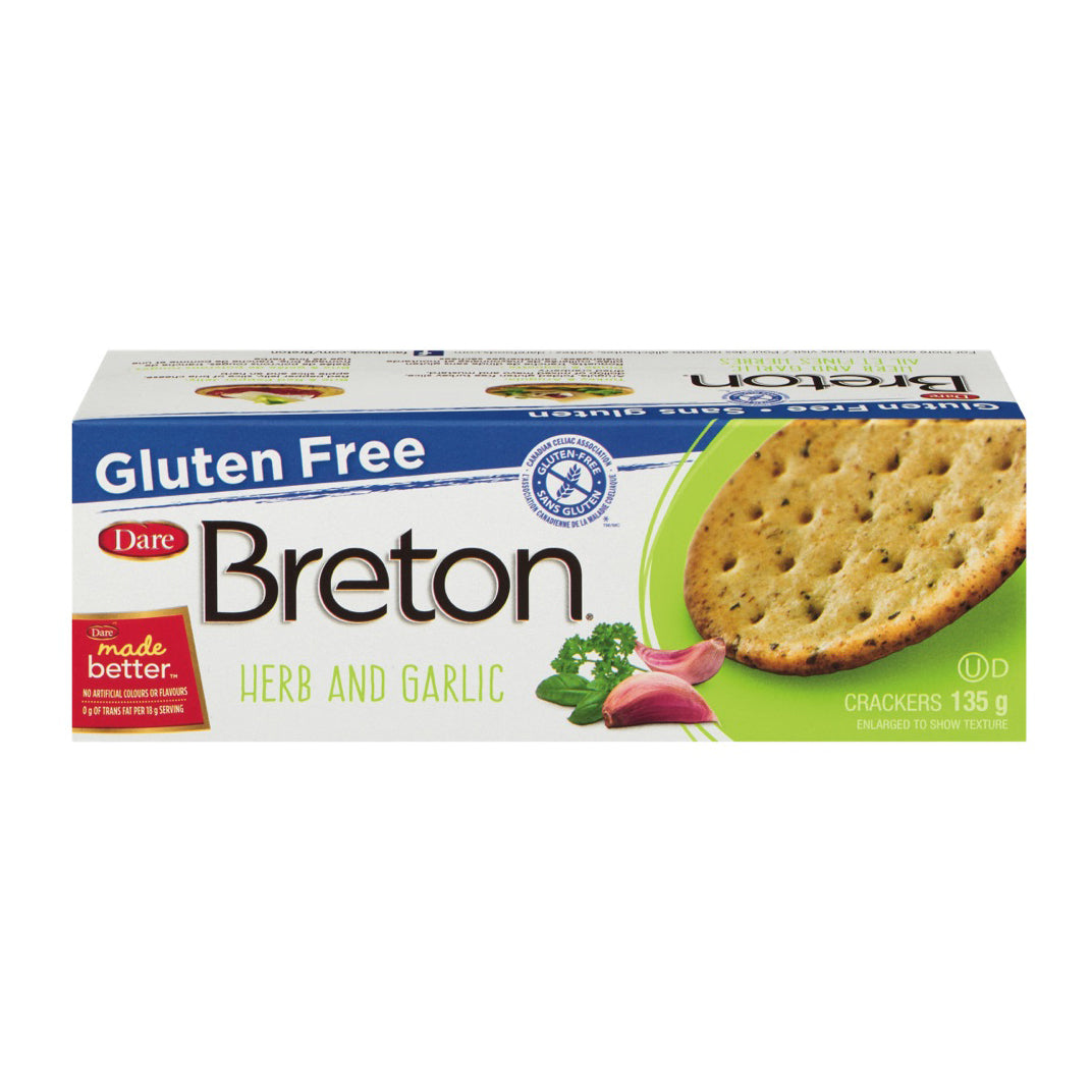 Breton Biscuit Gluten Free Herb & Garlic 135g