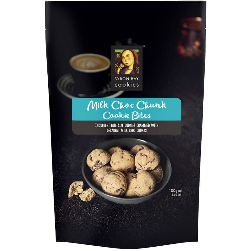 Byron Bay Cookies Milk Choc Chunk Cookie Bites 100g