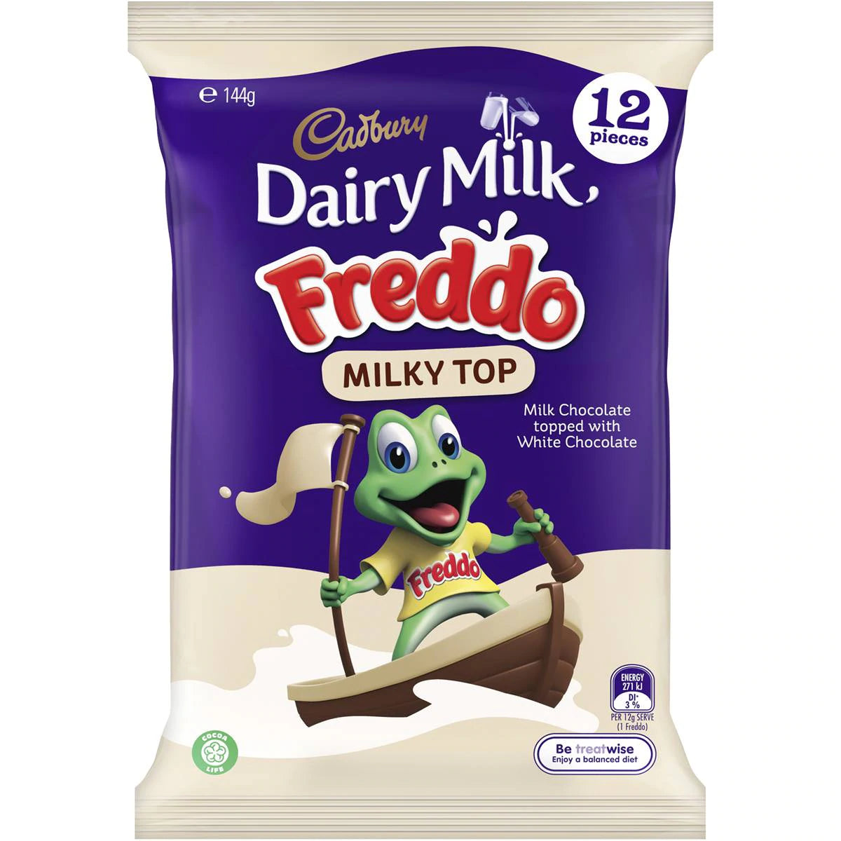 Cadbury Sharepack Dairy Milk Freddo Milky Top 12pk 144g