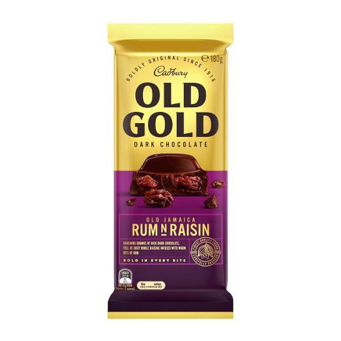 Cadbury Old Gold Old Jamaica Rum & Raisin 180g