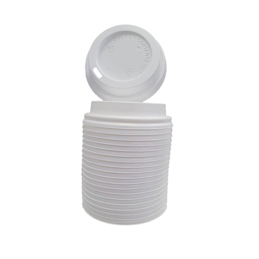 Campus&Co. Disposable Double Wall Coffee Cup White Lid 50/sleeve