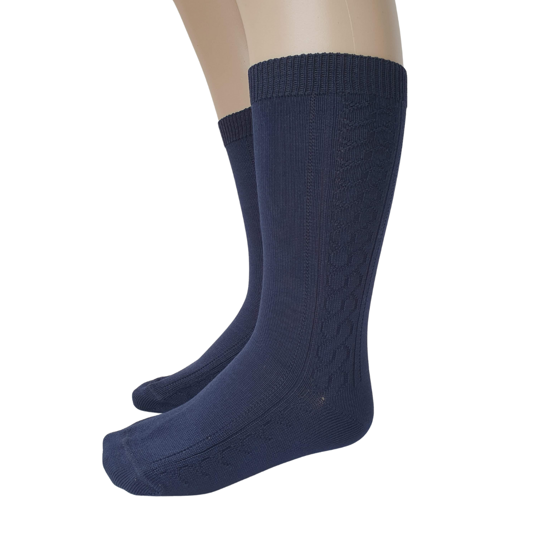 Carlomagno 272 Perle Cable Pattern Knee High Sock