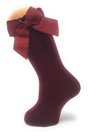 Carlomagno 2946 Grosgrain Bow Knee High Sock