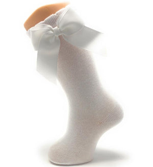 Carlomagno 2946 Grosgrain Bow Knee High Sock