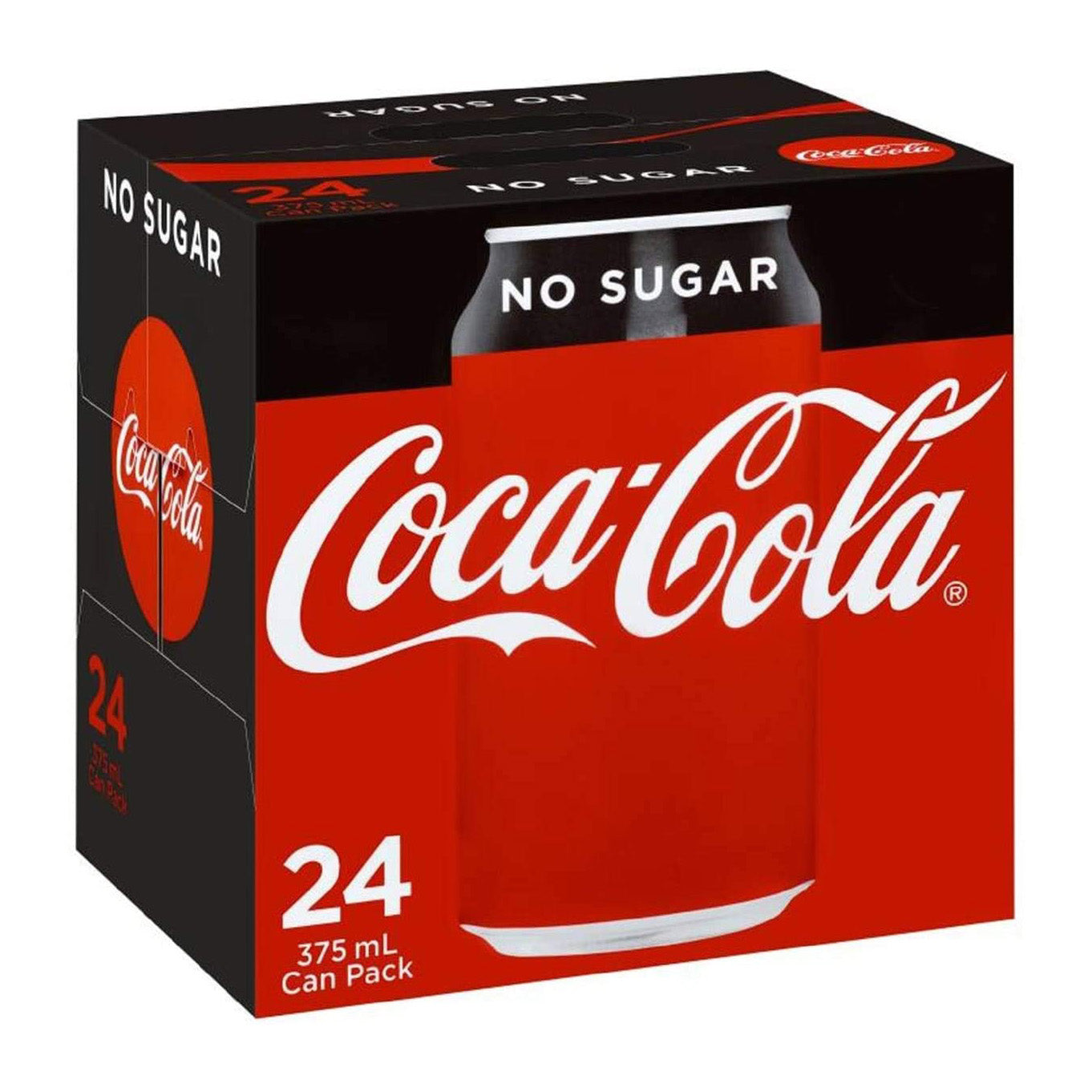 Coca Cola Cans No Sugar 375ml x 24pk